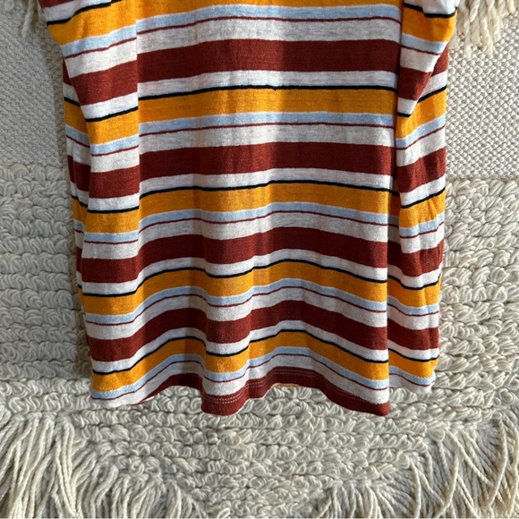 FRAME sunrise multi striped linen tank top S - Picture 8 of 10